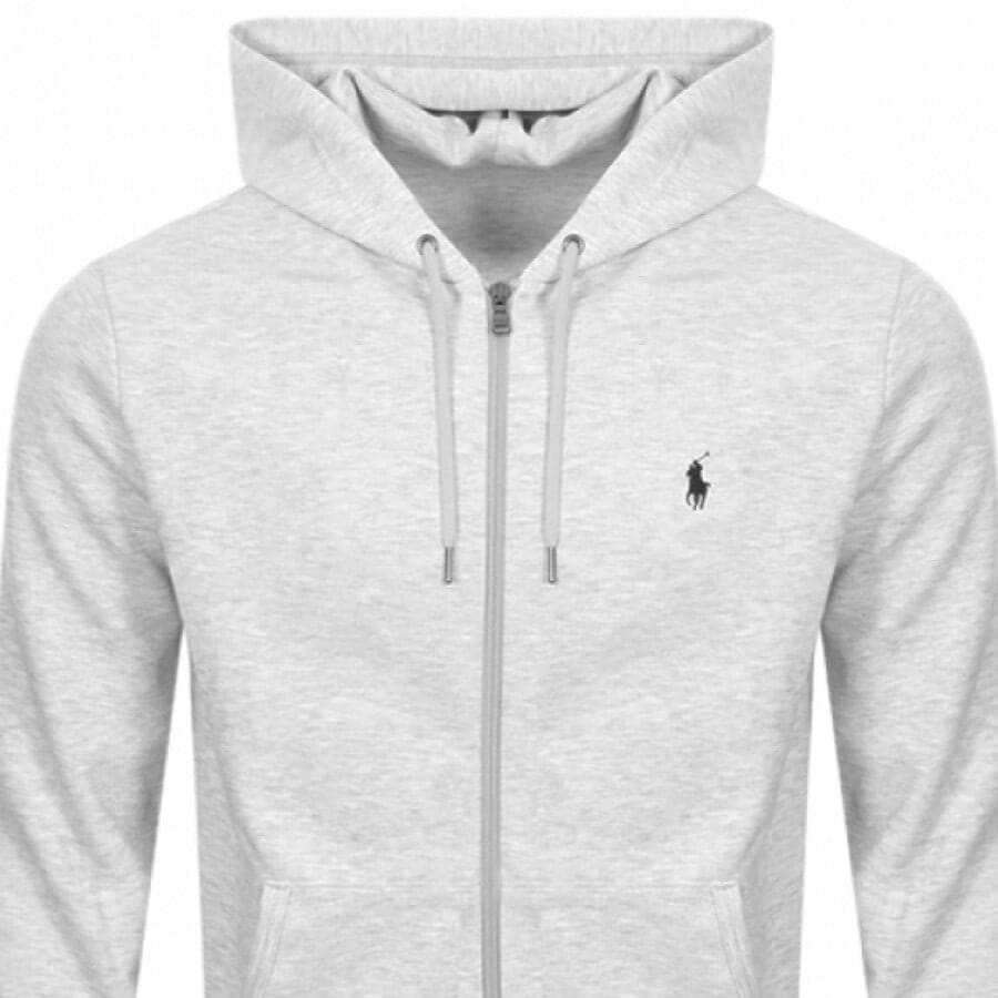 Ralph Lauren Full Zip Hoodie Grey Mainline Menswear